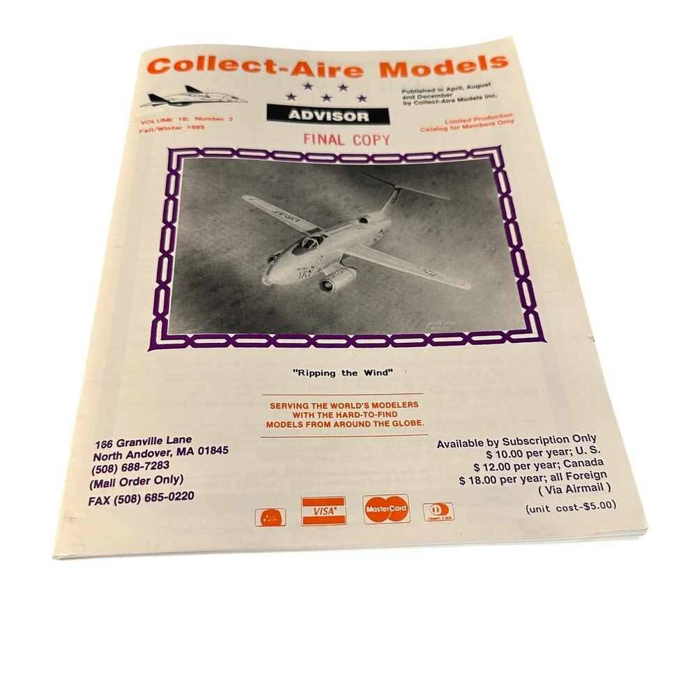 Collect Aire Models Advisor Catalog Vol 16 #2 Fall/Winter 1995